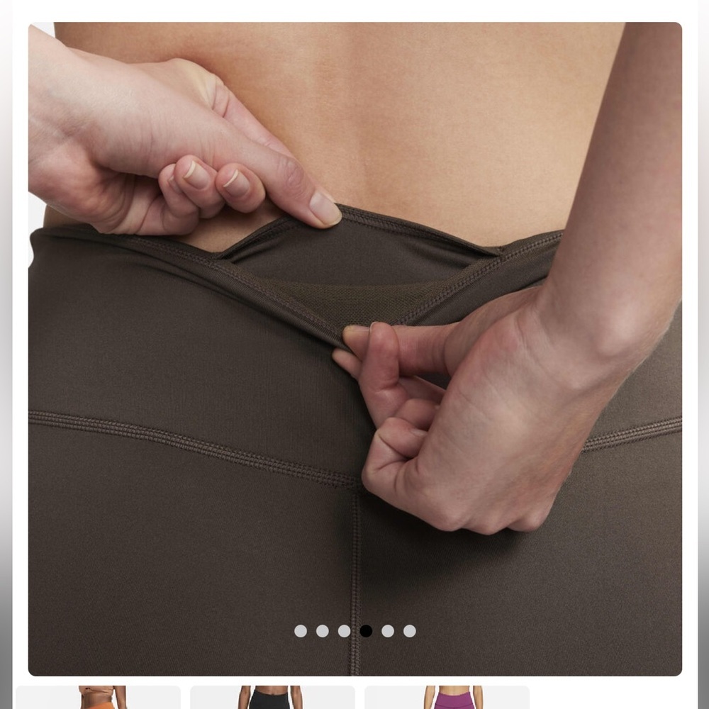 Nike ONE 🔥 Brown Dri-FIT Leggings High waisted w/ FREE Tank Top - Picture 4 of 12